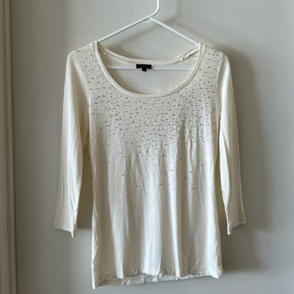 EUC Talbots Slim Fit Beaded Top